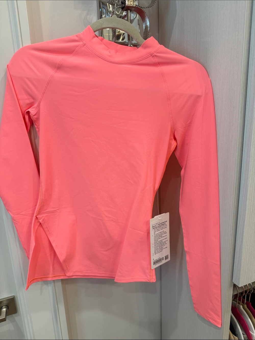 lululemon athletica Kids Long Sleeve Rashguard - Neon Coral Pink